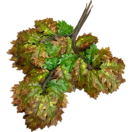 Artificial Oak Tree Leaf Stems - Faux Oak Tree Branches for Greenery Wall Decor