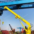 Marine cargo crane 0.2T20M telescopic crane installed on the ship deck