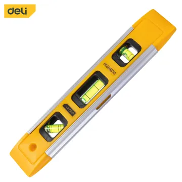 Deli Tools EDL290230 230mm Small Size Three Spirit Level Vials Magnetic Aluminium Spirit Level