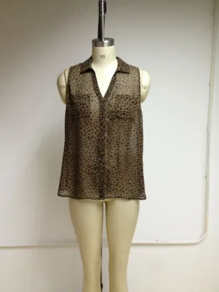 Woven Chiffon shirt sleeveless