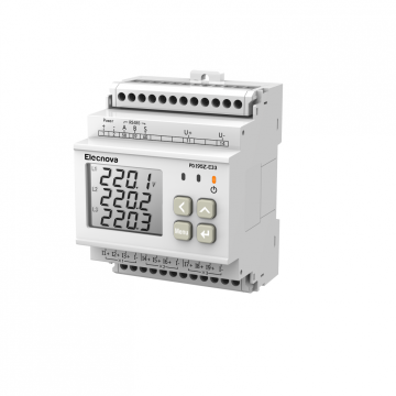 DC multi-functional power meter din rail LCD display