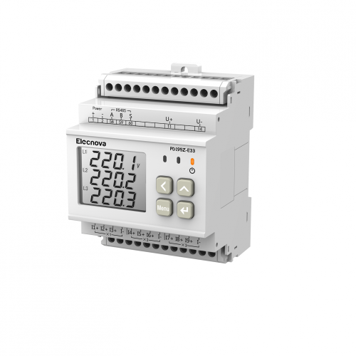 תצוגת DC Multi-Functal Meter Din Rail Rail LCD