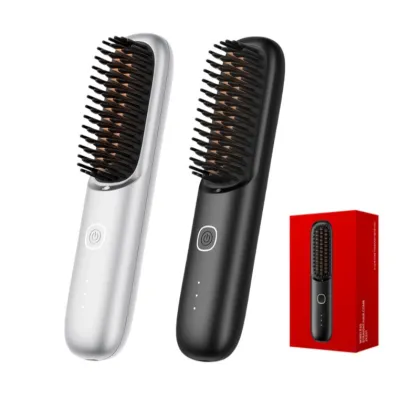 Professional Ionic Hair Comb: Fast PTC Heating Cordless Straightener