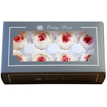 Wholesale Natural Preserved David Austin Roses 4-5cm Diameter Two-Tone Preserved Flowers at Reasonable Prices