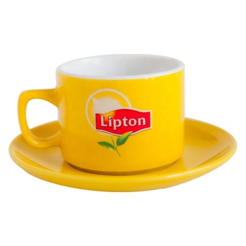 Personalized Ceramic Tea Cups and Saucers with Logo