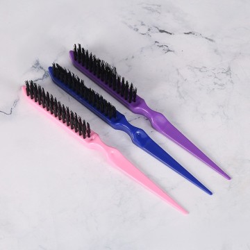 Professional Teasing Combs Nylon Hair Brush with Tail Handheld Double Sided Edge Brush