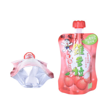 recyclable materials Glossy Finish energy drink spout pouch