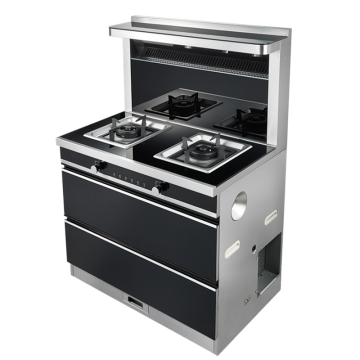 Estufa de gas integrada de cocina de alta calidad con desinfección automática y función de secado