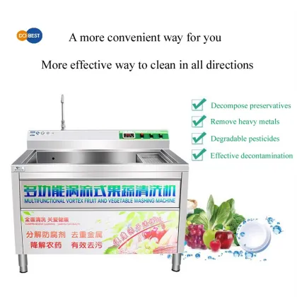Vegetable Vortex Wash Machine: S/S Residue Filter Food Processing Equipment for Fruit and Vegetable Washing