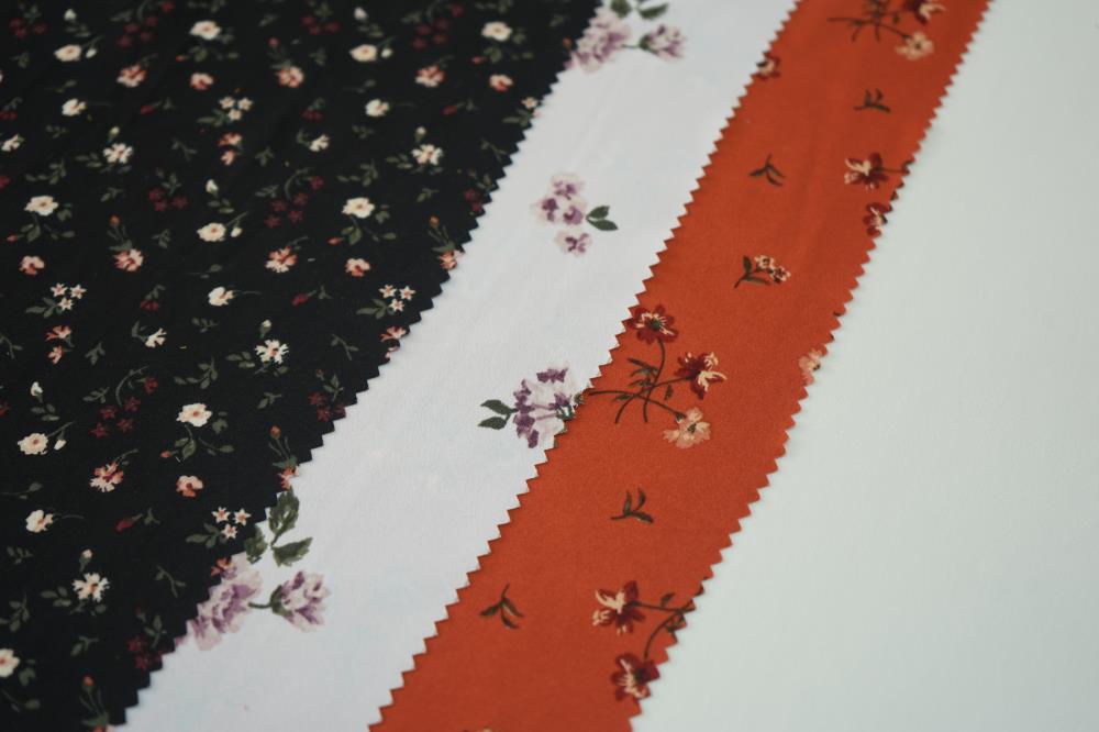 Hammered Satin Polyester Print Fabric