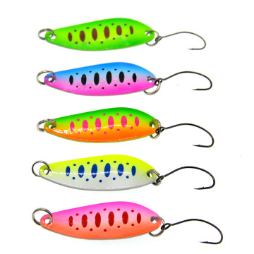 Mini Metal Spoon Lure 5g 40mm Willow Leaf Shape for Mackerel and Bass Fishing
