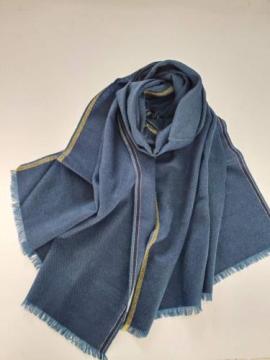 European Pattern Check Worsted Wool Scarf