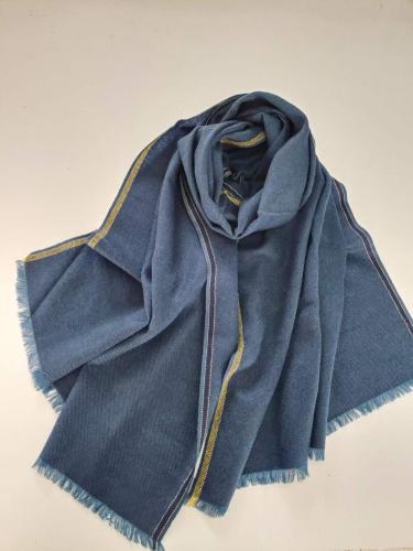 European Pattern Check Worsted Wool Scarf