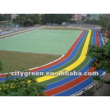 Hot running track artificial turf