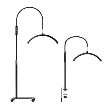 30 Inch Half Moon Light Desk Lamp - UV Nail Lamp with Phone Holder for Eyelash Extension and Nail Beauty