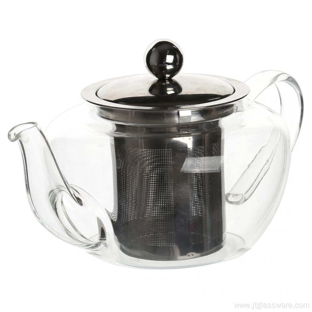 glass teapot with infuser for the glass stove