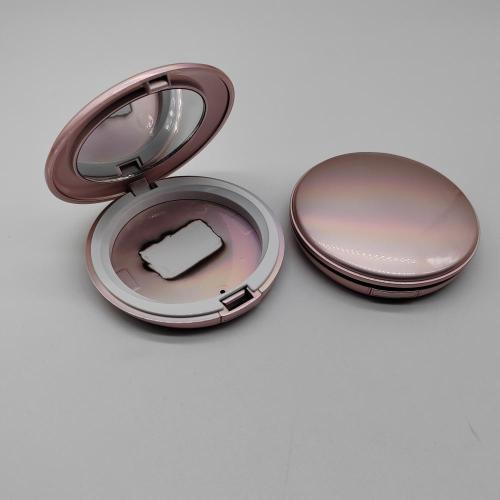 Case compacte à pression ronde en plastique 10g avec miroir