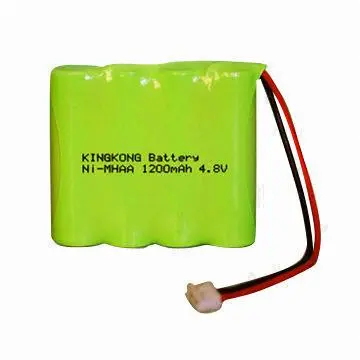 AA Rechargeable NiMH Battery Pack, 1,200mah, 4.8V