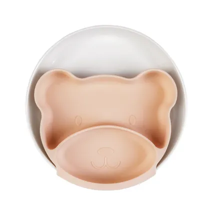 Suction Bowl Washable Baby Silicone Plate