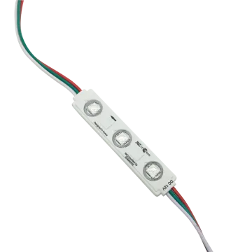 Full Color LED Module with Marquee Addressable WS2811, SMD5050, 3 LEDs, 0.75W, DC 12V, Injection PVC - RGB LED Dazzling Lights