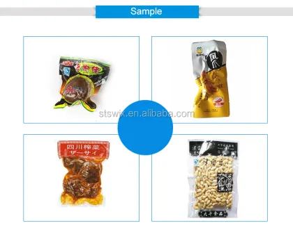 Automatic Vacuum Packing Machine for Spicy Cabbage Kimchi Pickles in Premade Bags