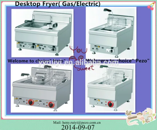 stainless steel 2 tank gas chip fryer