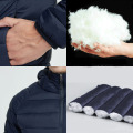 Veste puffeuse pliable pour hommes avec capuche