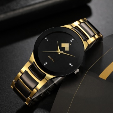 Elegant British Style Steel Belt Quartz Watches for Men and Women