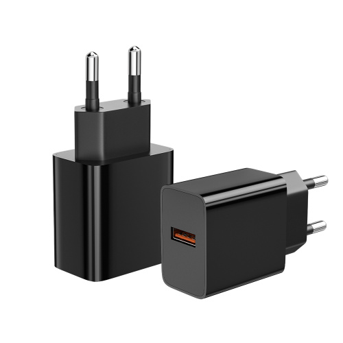 QC3.0 18W USB Wall Charger Black para teléfono celular