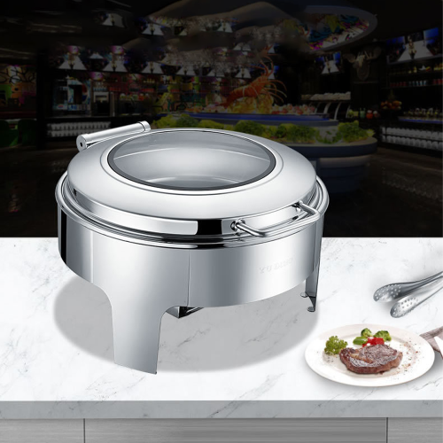 Metal Chafing Dish Stainless Steel Round Induction Chafing Dish Factory