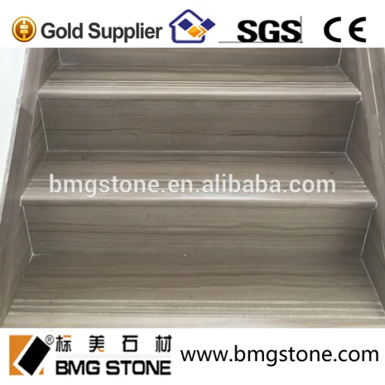 natural stone high quality durable China wood marble stair steps