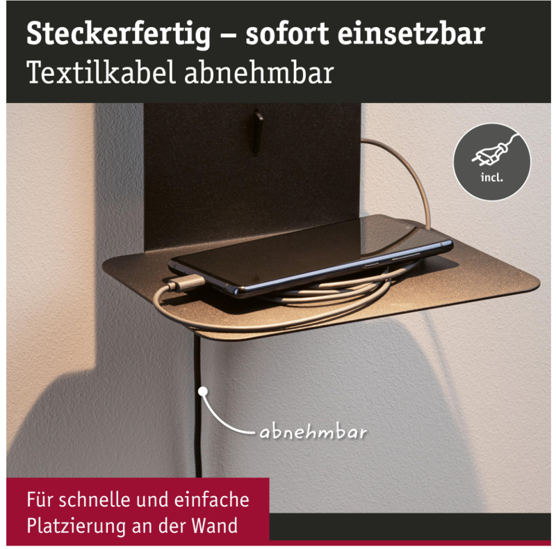 Minimalist Black Wall - Mounted Desk Lamp