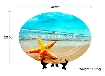 Meikeda 16" White Oval Sublimation Plates