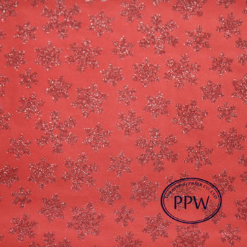 Christmas silver glitter snowflake design wrapping paper