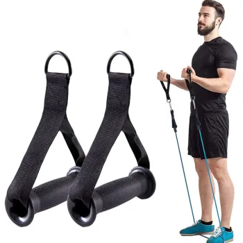 Super Strong Nylon Webbing Band Handle for Cable Machine Attachments like Squat and Row Handles