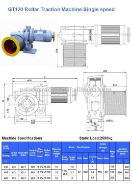 Roller Traction Machine-Single speed GT120(100-250kg)