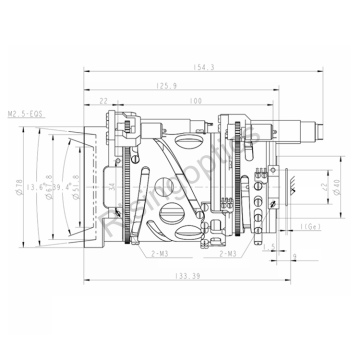 FL25-75 F1.0-1.2 LWIR Continuous Zoom Lens for Industrial Fire Protection