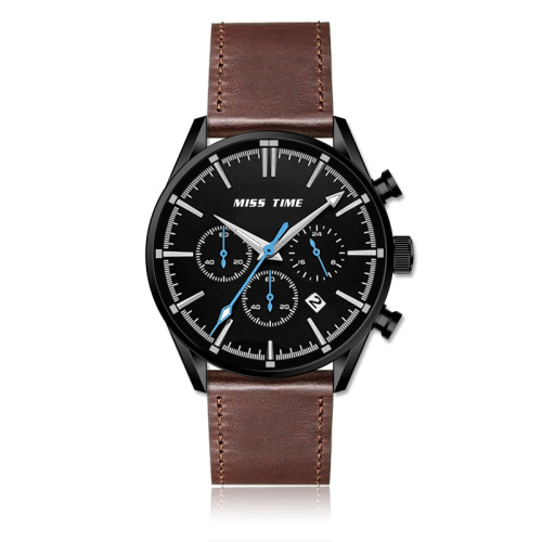 Western Trendy Stainless Steel Case Quartz Watch