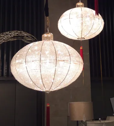 Hotel Chinese Crystal Lantern for Restaurant Interior Decor