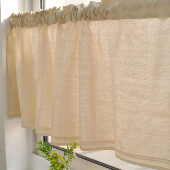 Japanese Cotton and Linen Lace Cafe Curtains: Ideal for Coffee Shops and Kitchens