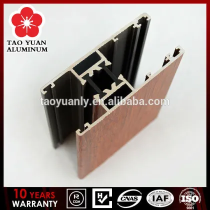 Hot sales of wood aluminum doors and windows profiles