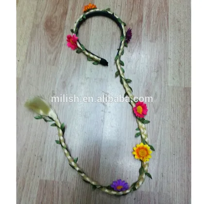 party flower Tangled Rapunzel braids headband MPA-0190