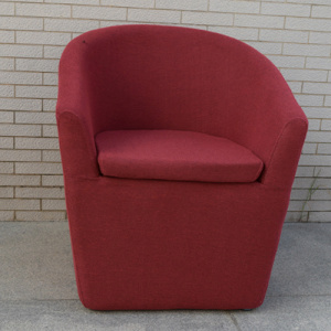 Fauteuil rembourré Canapé salon simple en tissu rouge