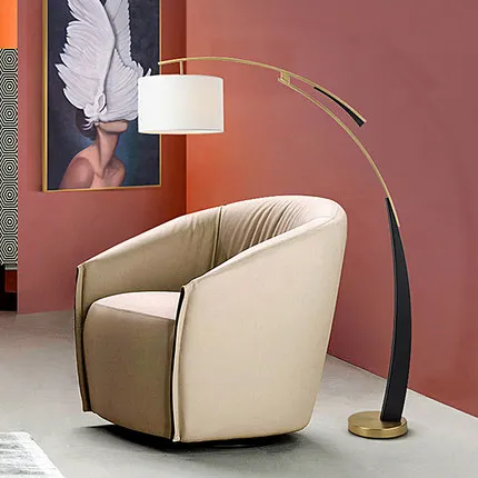 Luxury Modern Designer Fabric LED Floor Lamp for Home & Garden