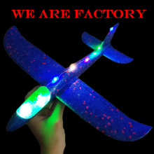 36/48 CM Hand Throw Airplane Flying Glider Luminous Planes Toys For Children Foam Aeroplane Model Fillers Flying Outdoor Game