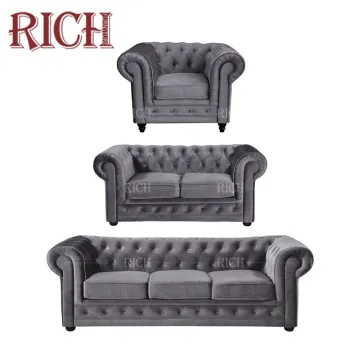 European Tufted Button Chesterfield Sofa for Living Room