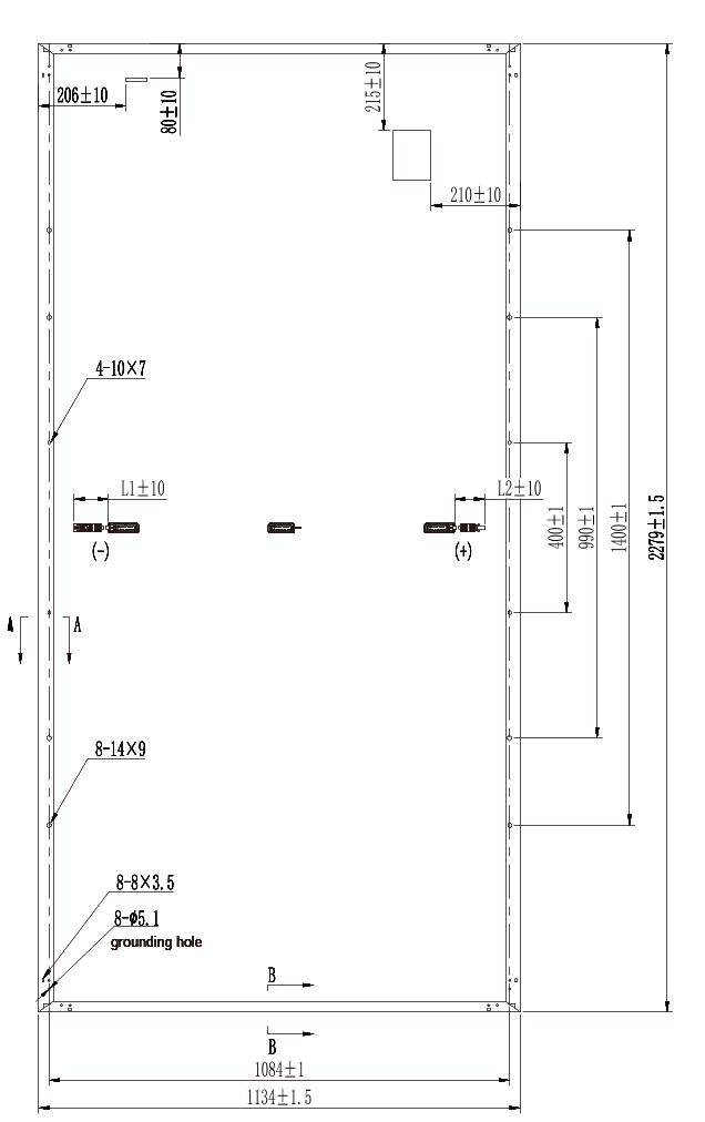 Monocrystalline Silicon Solar Panel 550w