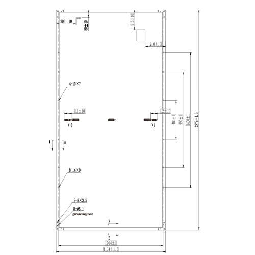Манакрышталічная крэмнійная сонечная панэль 550W