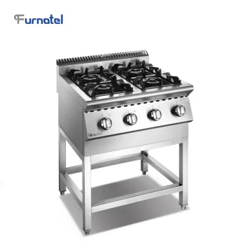 Commercial Kitchen Gas Cooker Range 4 Burner With Stand