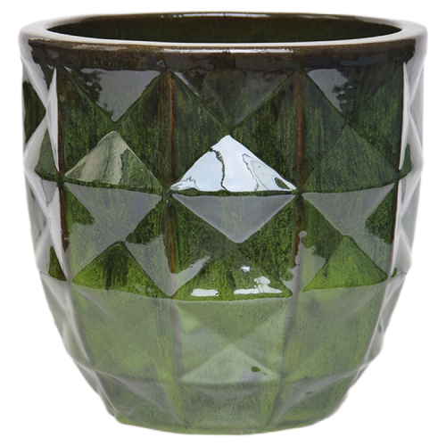 Plant Pots Round Diamond Pot Customized Ceramic Round Pots Ceramic Manufactory